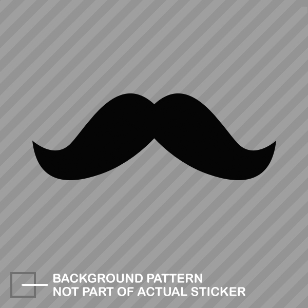 tash/longmoustache/pair/oldstyle Vinyl Stickers 2x Moustache 