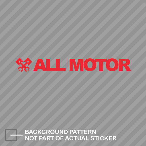 All Motor 3 Vinyl Decal | Silver - Eat