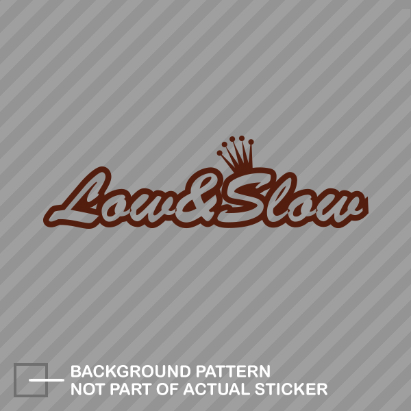 EW Designs Low & Slow Sticker Decal Vinyl Euro JDM Qatar EW Designs Low & Slow Sticker Decal Vinyl Euro JDM Qatar