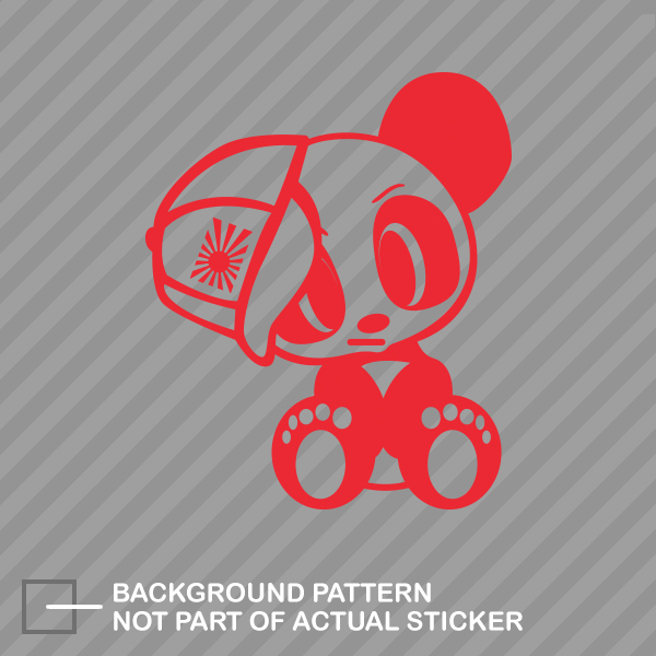 JDM Panda with Hat Sticker Die Cut Decal japan rising - Picture 3 of 21