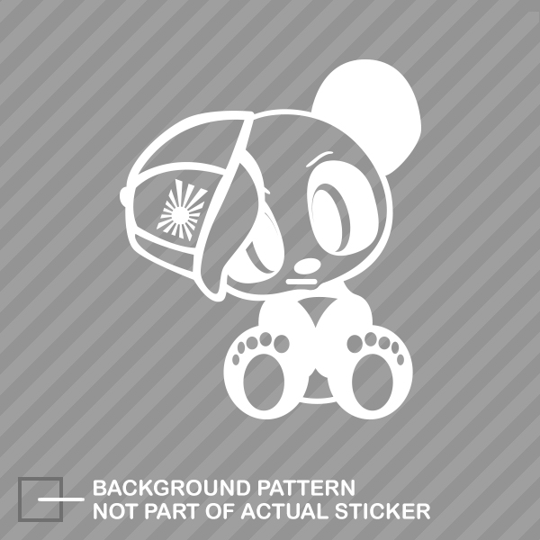 JDM Panda with Hat Sticker Die Cut Decal japan rising - Picture 2 of 21