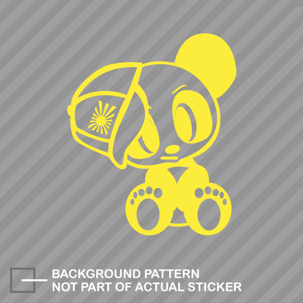 JDM Panda with Hat Sticker Die Cut Decal japan rising - Picture 16 of 21