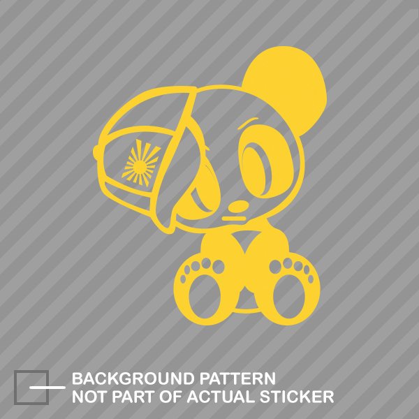 JDM Panda with Hat Sticker Die Cut Decal japan rising - Picture 17 of 21