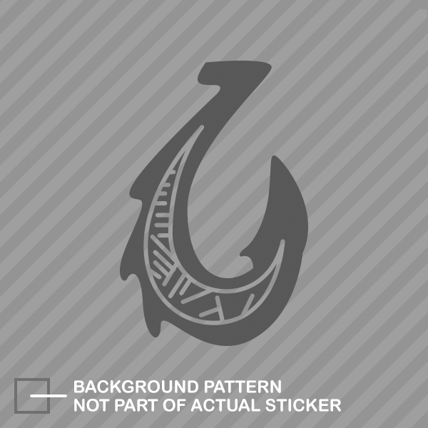 Hawaiian Polynesian Fish Hook Sticker Decal Vinyl makau hawaii native