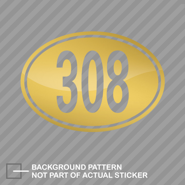Oval 308 Sticker Decal Vinyl | eBay