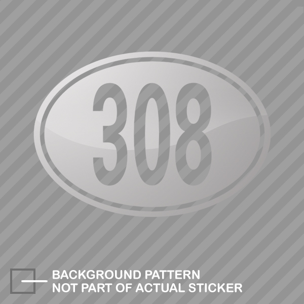 Oval 308 Sticker Decal Vinyl | eBay