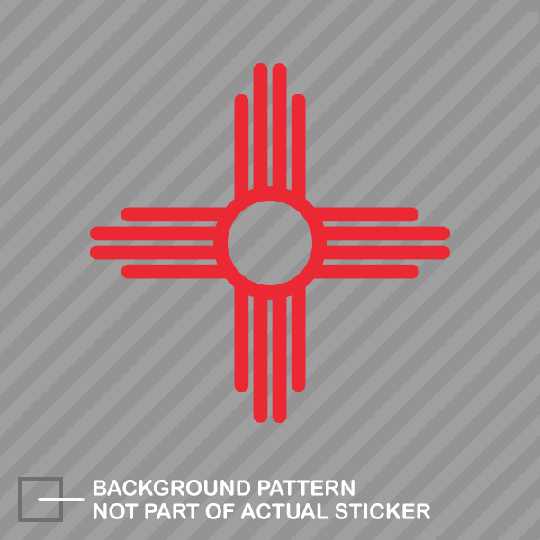 New Mexico State Flag Sante Fe Logo Sticker Die Cut Decal - Picture 3 of 21