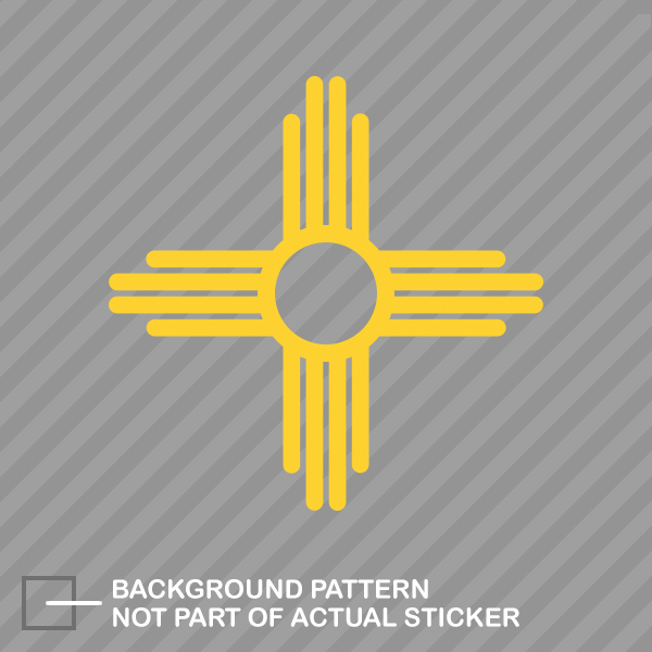 New Mexico State Flag Sante Fe Logo Sticker Die Cut Decal - Picture 17 of 21