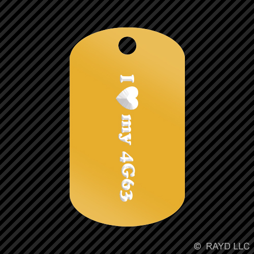 I Love my 4G63 Keychain GI dog tag engraved many colors JDM DSM EVO - Picture 10 of 12