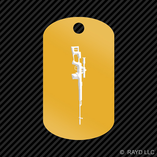 Dragunov Keychain GI dog tag engraved many colors sniper rifle 7.62 - Picture 10 of 12