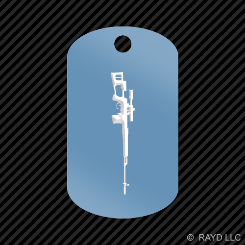 Dragunov Keychain GI dog tag engraved many colors sniper rifle 7.62 - Picture 7 of 12