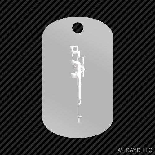 Dragunov Keychain GI dog tag engraved many colors sniper rifle 7.62 - Picture 3 of 12
