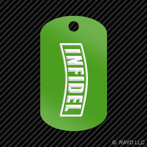 Ungläubiger Schlüsselanhänger GI Erkennungsmarke graviert viele Farben US Army USMC - Bild 5 von 12