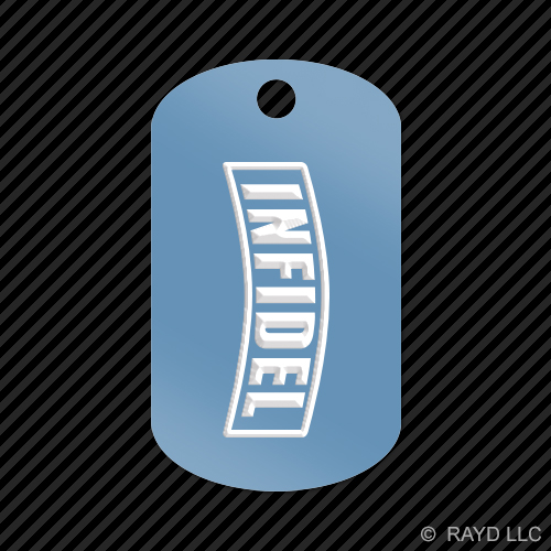 Ungläubiger Schlüsselanhänger GI Erkennungsmarke graviert viele Farben US Army USMC - Bild 7 von 12