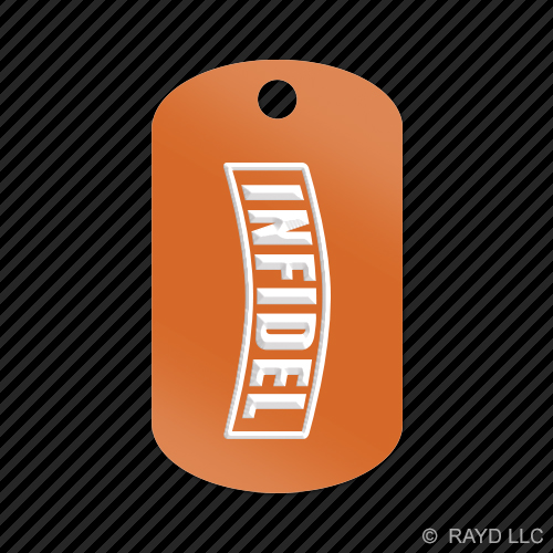 Ungläubiger Schlüsselanhänger GI Erkennungsmarke graviert viele Farben US Army USMC - Bild 11 von 12