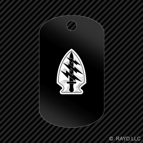 Special Forces Airborne Insignia Keychain GI dog tag engraved many colors - Picture 2 of 12