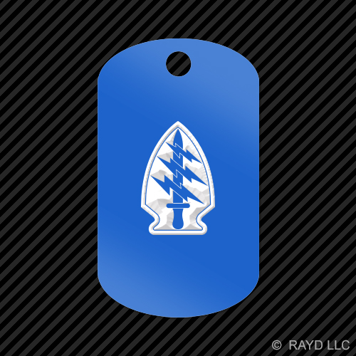 Special Forces Airborne Insignia Keychain GI dog tag engraved many colors - Picture 6 of 12