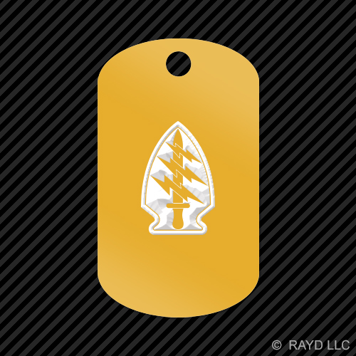 Special Forces Airborne Insignia Keychain GI dog tag engraved many colors - Picture 10 of 12