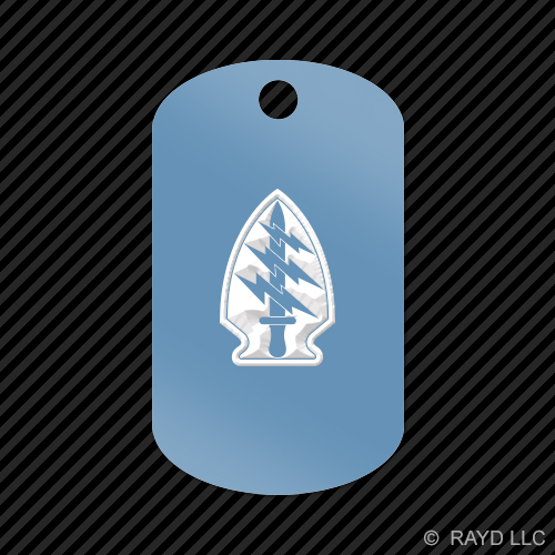 Special Forces Airborne Insignia Keychain GI dog tag engraved many colors - Picture 7 of 12
