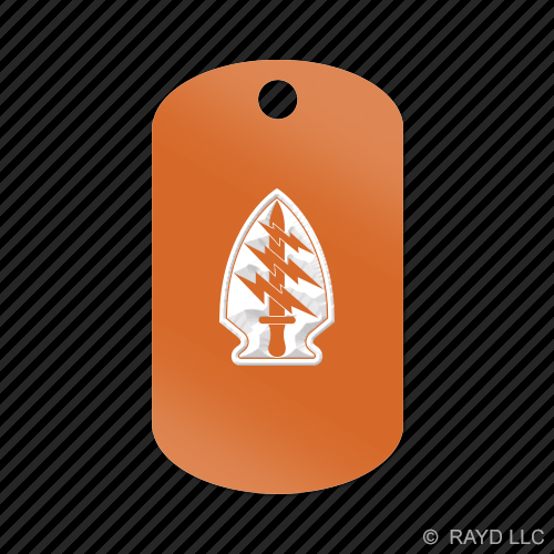 Special Forces Airborne Insignia Keychain GI dog tag engraved many colors - Picture 11 of 12