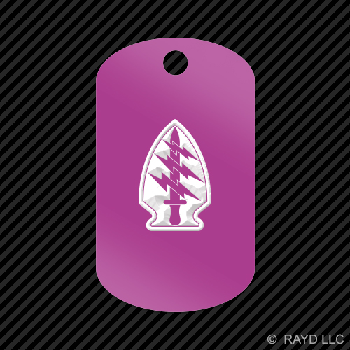 Special Forces Airborne Insignia Keychain GI dog tag engraved many colors - Picture 8 of 12