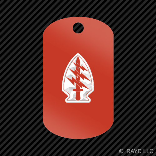 Special Forces Airborne Insignia Keychain GI dog tag engraved many colors - Picture 12 of 12
