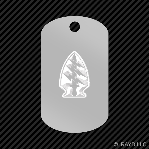 Special Forces Airborne Insignia Keychain GI dog tag engraved many colors - Picture 3 of 12