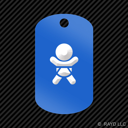 Baby In Car Symbol Keychain GI dog tag engraved many colors on board - Picture 6 of 12