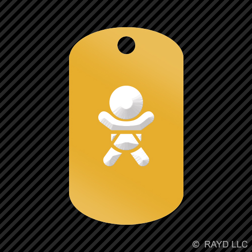 Baby In Car Symbol Keychain GI dog tag engraved many colors on board - Picture 10 of 12