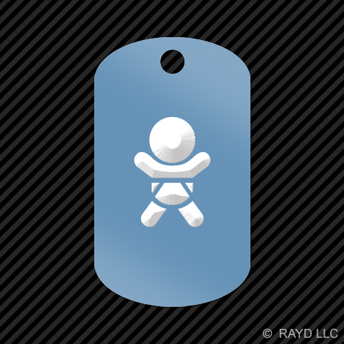 Baby In Car Symbol Keychain GI dog tag engraved many colors on board - Picture 7 of 12