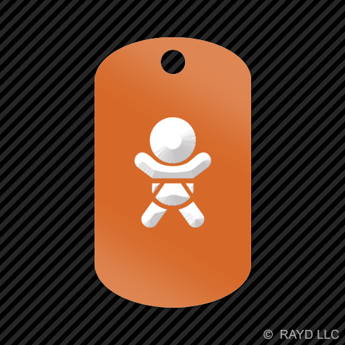 Baby In Car Symbol Keychain GI dog tag engraved many colors on board - Picture 11 of 12