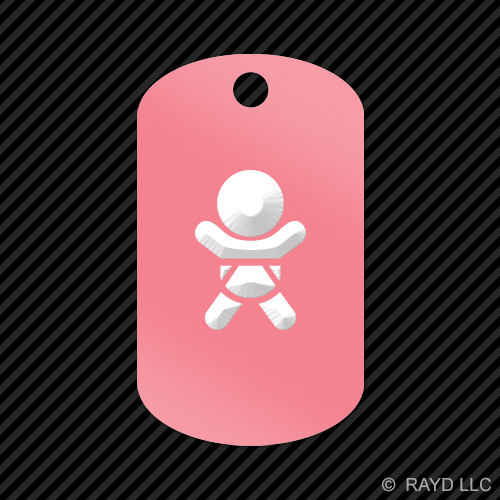 Baby In Car Symbol Keychain GI dog tag engraved many colors on board - Picture 4 of 12