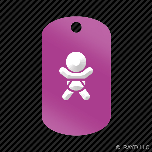 Baby In Car Symbol Keychain GI dog tag engraved many colors on board - Picture 8 of 12