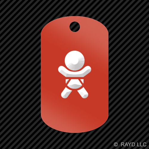 Baby In Car Symbol Keychain GI dog tag engraved many colors on board - Picture 12 of 12