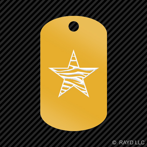 Llavero con estampado estrella de cebra etiqueta perro GI grabado muchos colores - Imagen 10 de 12