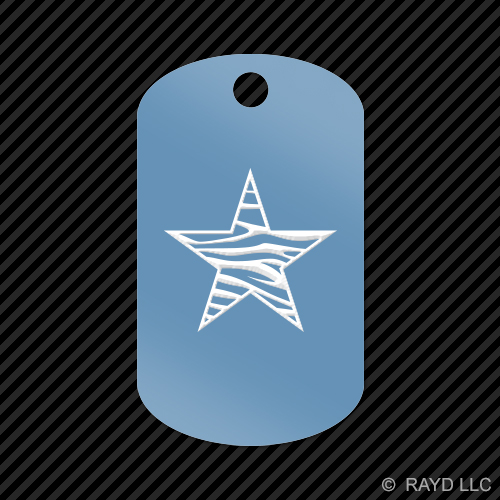 Llavero con estampado estrella de cebra etiqueta perro GI grabado muchos colores - Imagen 7 de 12