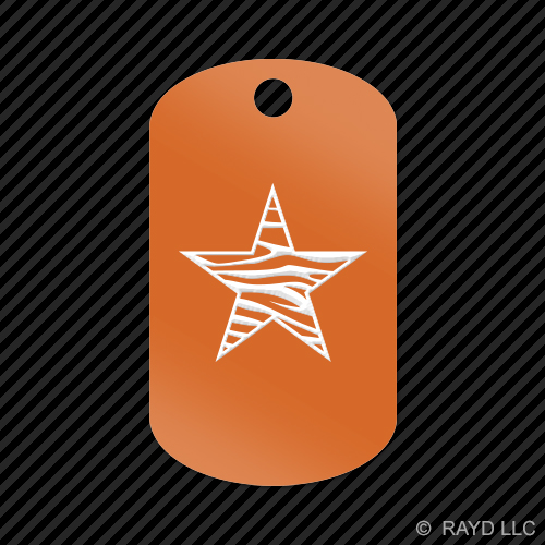 Llavero con estampado estrella de cebra etiqueta perro GI grabado muchos colores - Imagen 11 de 12