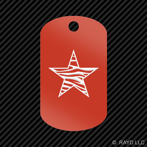 Llavero con estampado estrella de cebra etiqueta perro GI grabado muchos colores - Imagen 12 de 12