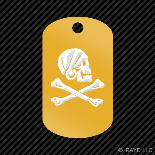 Jolly Roger Henry Every Pirate Keychain GI dog tag engraved many colors - Picture 10 of 12