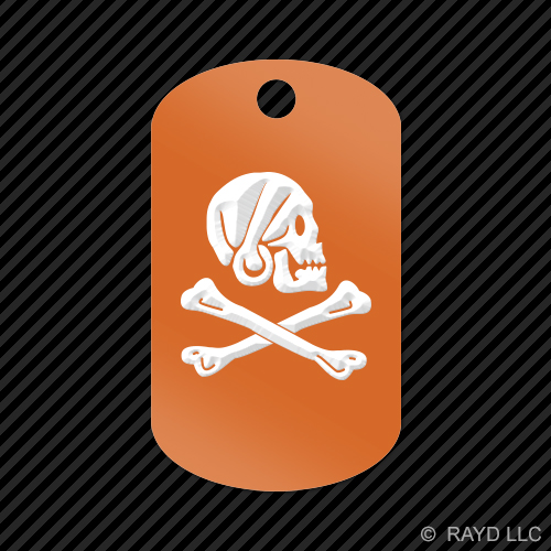 Jolly Roger Henry Every Pirate Keychain GI dog tag engraved many colors - Picture 11 of 12