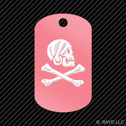 Jolly Roger Henry Every Pirate Keychain GI dog tag engraved many colors - Picture 4 of 12