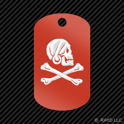 Jolly Roger Henry Every Pirate Keychain GI dog tag engraved many colors - Picture 12 of 12
