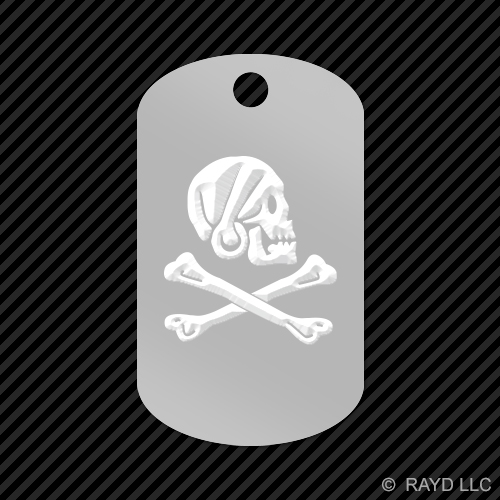 Jolly Roger Henry Every Pirate Keychain GI dog tag engraved many colors - Picture 3 of 12