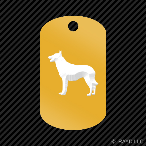 Belgian Malinois Keychain GI dog tag engraved many colors dog canine pet - Bild 10 von 12