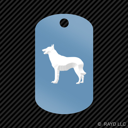 Belgian Malinois Keychain GI dog tag engraved many colors dog canine pet - Bild 7 von 12