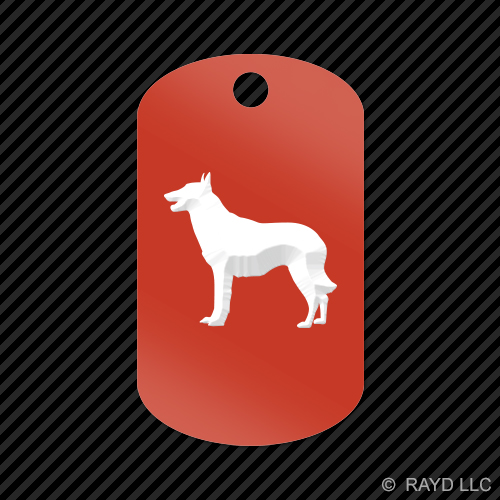 Belgian Malinois Keychain GI dog tag engraved many colors dog canine pet - Bild 12 von 12