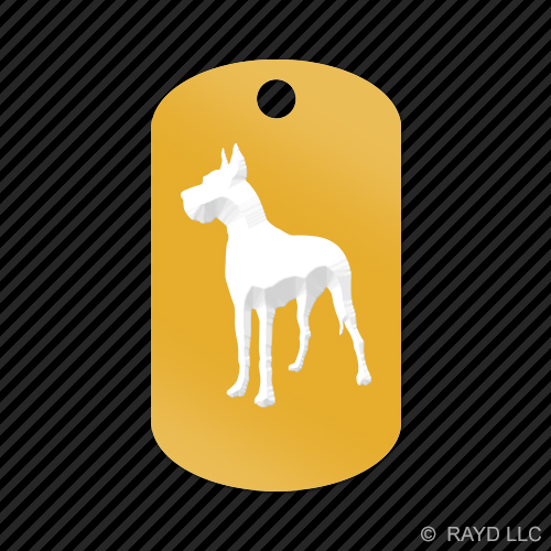 Great Dane Keychain GI dog tag engraved many colors dog canine pet - Picture 10 of 12