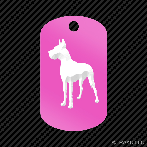 Great Dane Keychain GI dog tag engraved many colors dog canine pet - Picture 9 of 12