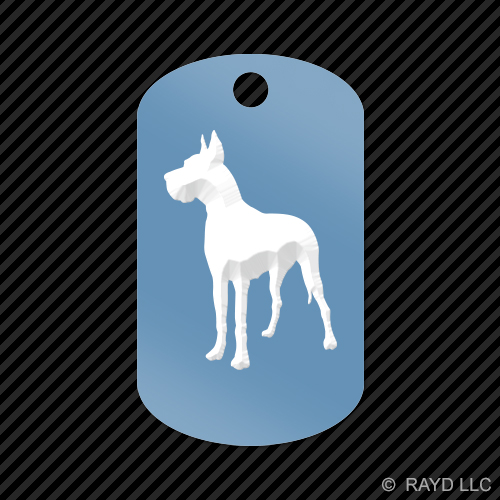 Great Dane Keychain GI dog tag engraved many colors dog canine pet - Picture 7 of 12