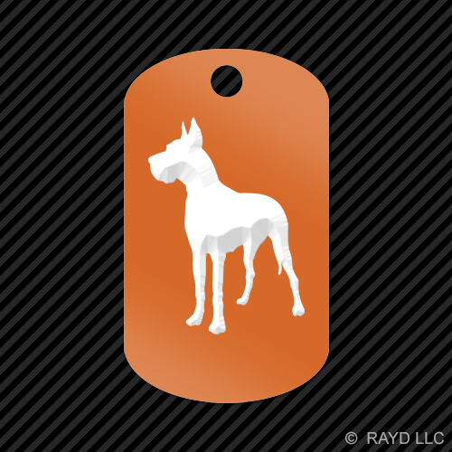 Great Dane Keychain GI dog tag engraved many colors dog canine pet - Picture 11 of 12